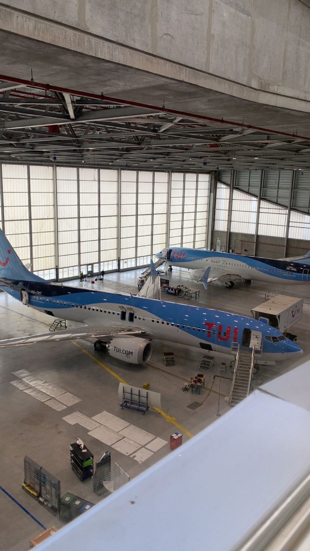 Mooi uitzicht op vliegtuigen!