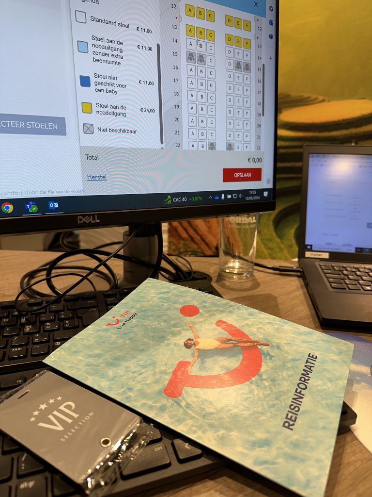 Stoelreservatie voor klanten doen